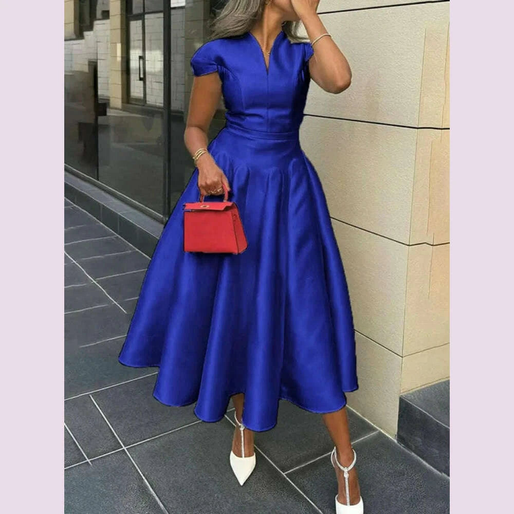 freeacy-womens-elegant-dress-v-neck-cap-sleeves-slim-fit-a-line-party-dresses-solid-color-high-waist-pleated-midi-dress-kimlud-kimlud-33922348