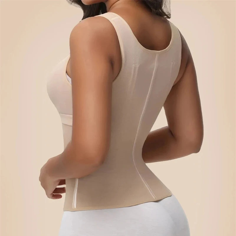 Colombian Shapewear Waist Trainer 17 Steel Bones, 3-Row Hooks — Black | KIMLUD