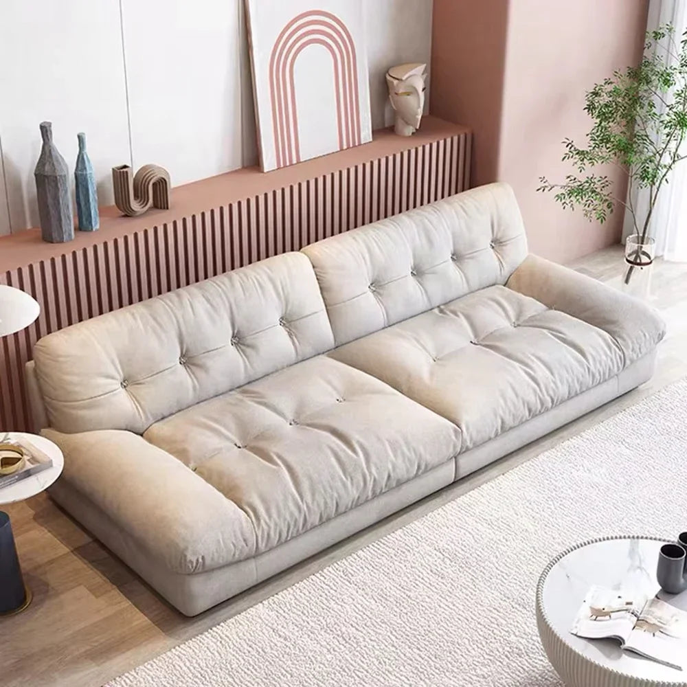 A Modern Design High-end Living Room Sofa with Frosted Leather