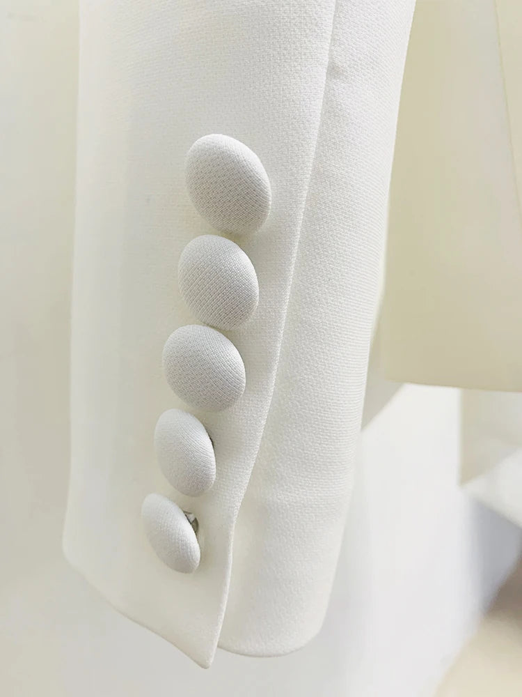 HIGH QUALITY Newest Fashion 2022 Designer Suit Set Women's Lacing Belt Blazer Pleated Zip Pants Set 2pcs Set