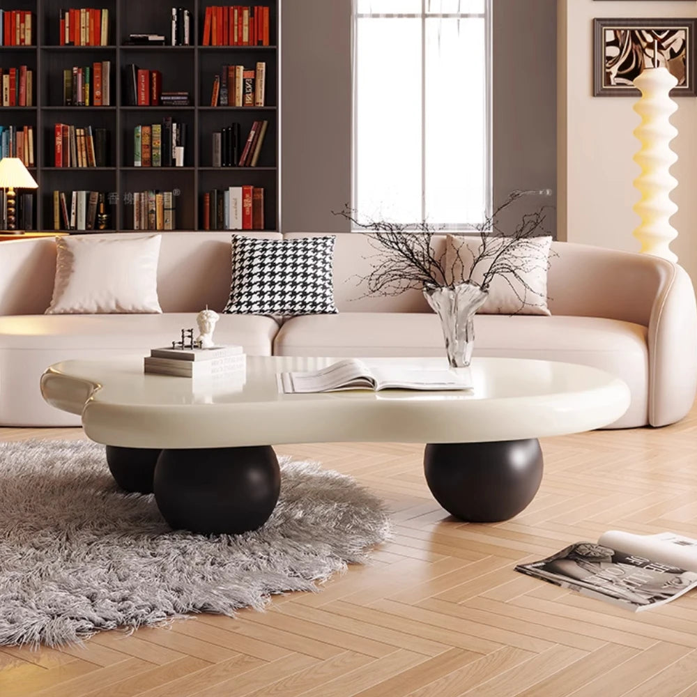 Black Modern Side Table Round Organizer Minimalist Unique Coffee Tables Premium Nordic Tavolino Da Salotto Home Furniture