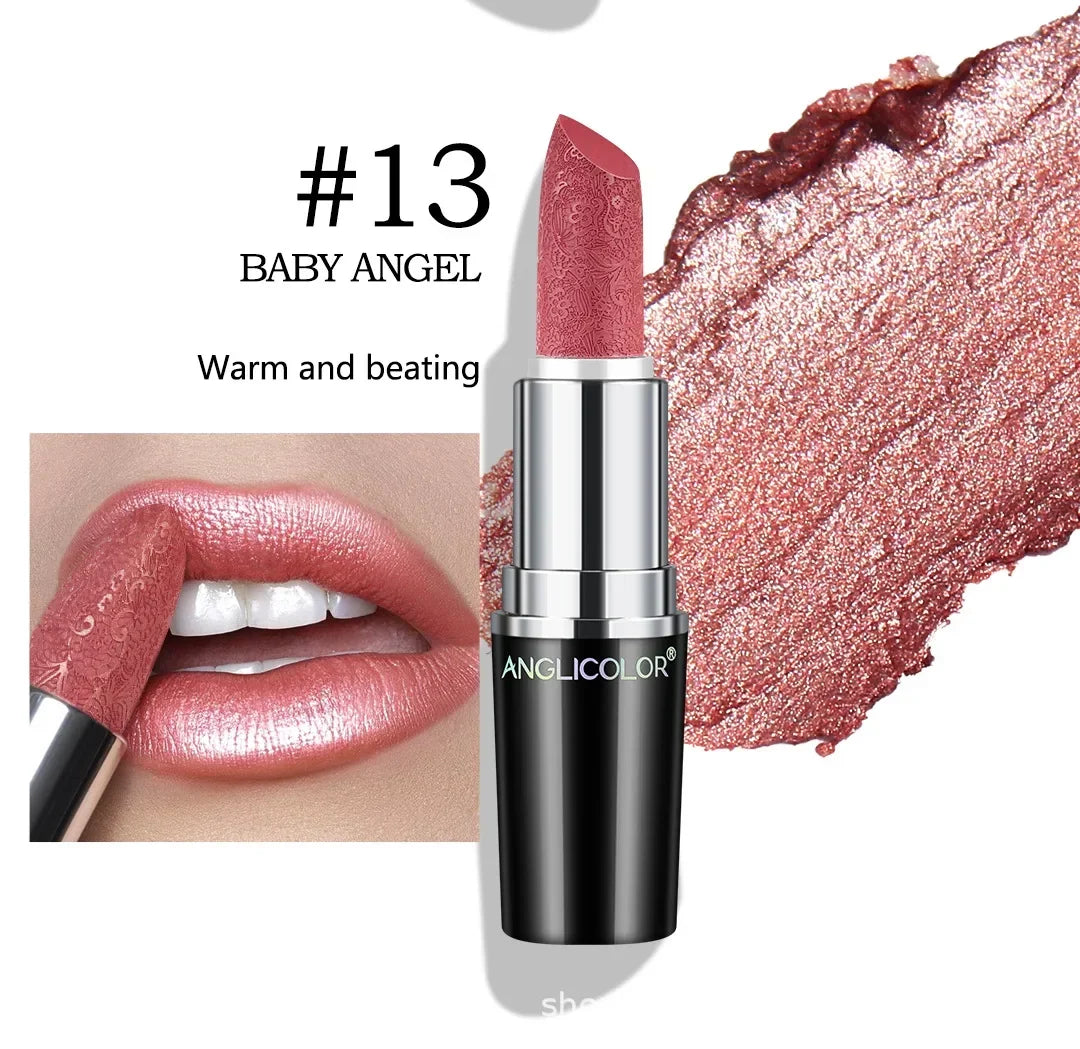 Pearlescent Lip Gloss Long-Lasting Hydrating — Rosy Pearlescent Pink | KIMLUD