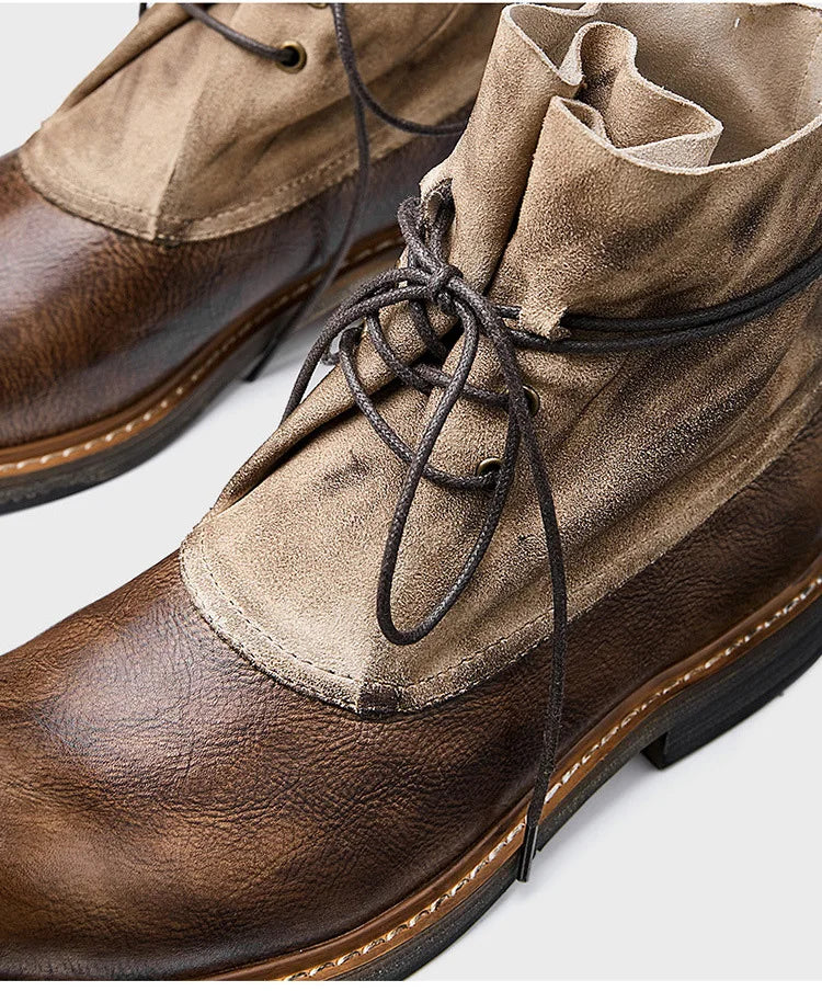 Men Boots New Arrival Motorcycle Boots High Quality Retro Comfortable Leisure Tooling Work Ankle Workwear Boots