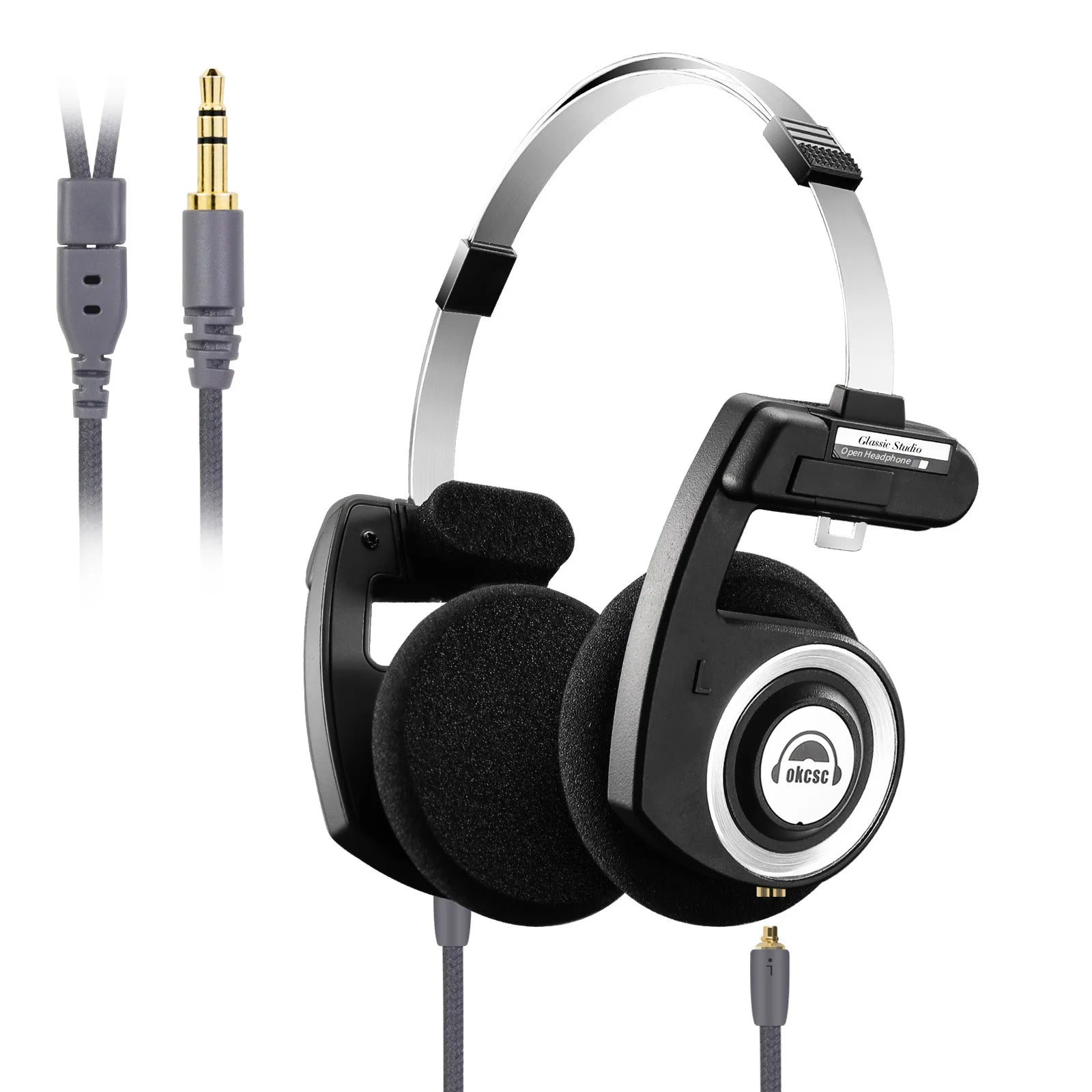 KIMLUD, OKCSC Retro 3rd Generation Headphone Wired/Wireless Earphones 40mm Driver Open End HiFi Headset Only Bluetooth Version 2-in-1, KIMLUD Womens Clothes