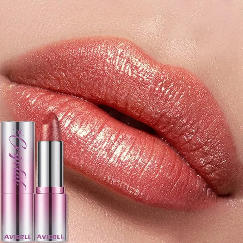 14 Colors Metallic Sparkle Lipstick Polarizing Glitter Shiny Lip Gloss Waterproof Long Lasting Gold Pearl Shine Sexy Lips Makeup