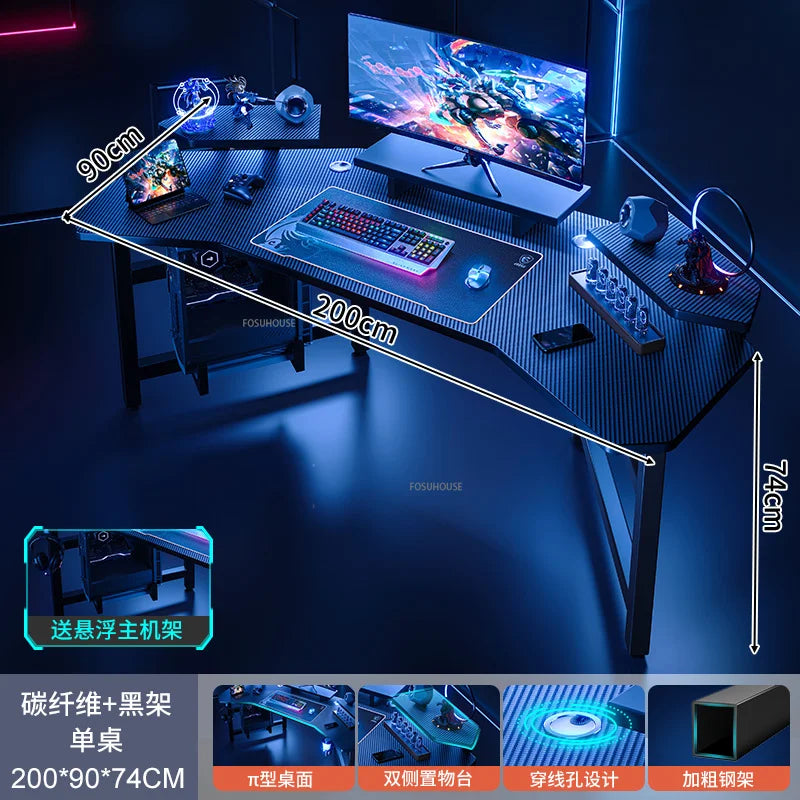 Nordic Simple Desk E-sports Gaming — Black | KIMLUD