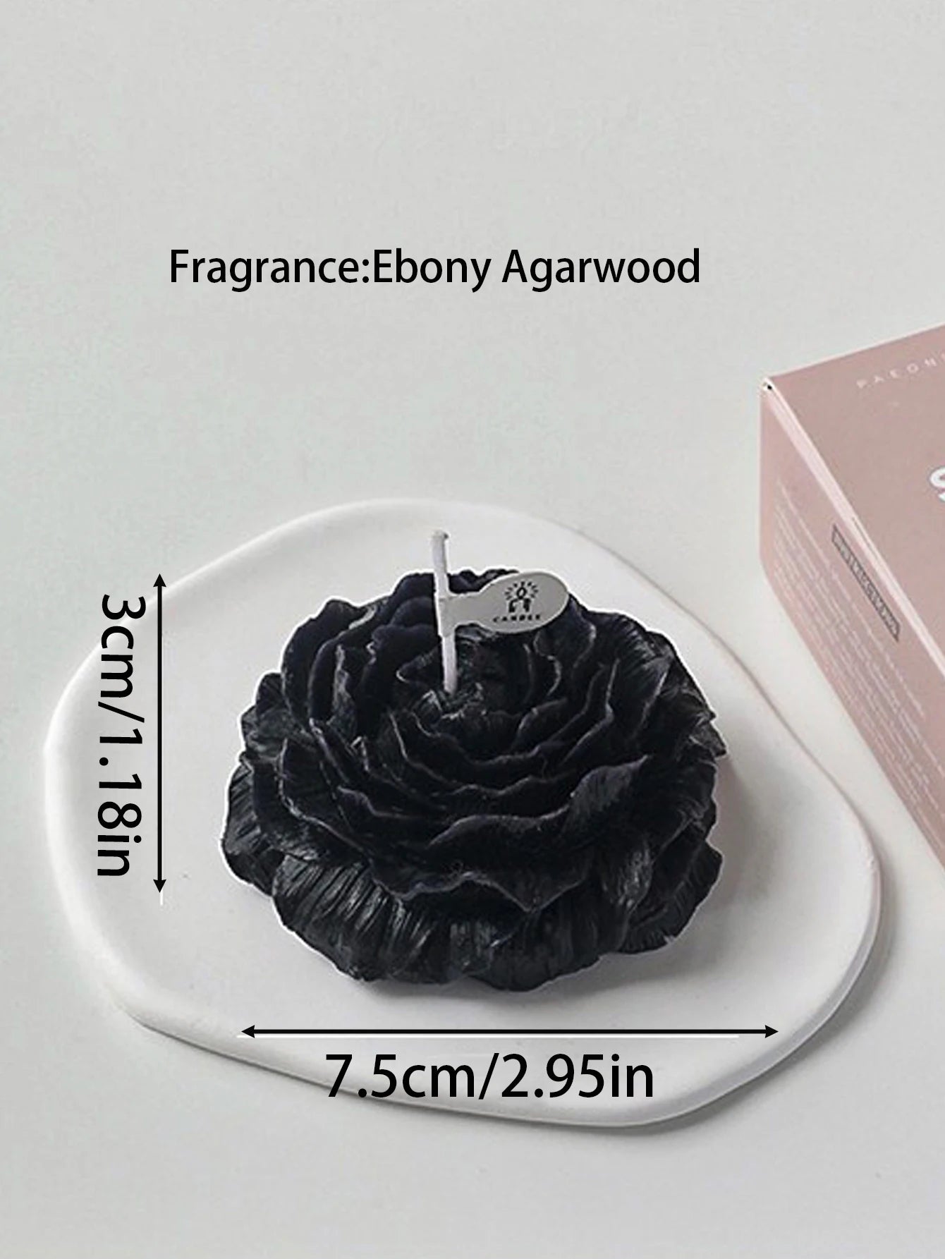 KIMLUD, 3D Peony Aromatic Candle Creative Flower Shape Aromatherapy Wedding Decor Gifts Box Valentine's Day Scented Souvenir Ornament, KIMLUD Womens Clothes