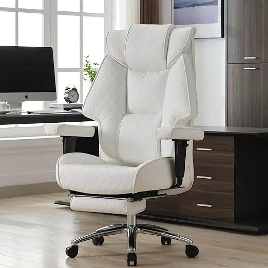 KIMLUD, big and tall office chair with footrest, pu leather high back executive office chair 400lbs, ergonomic computer chairs lumbar su, KIMLUD Womens Clothes