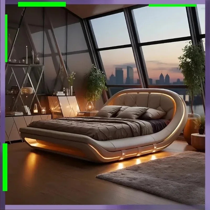 Bed Frame – Luxurious European Style – Fabric | KIMLUD