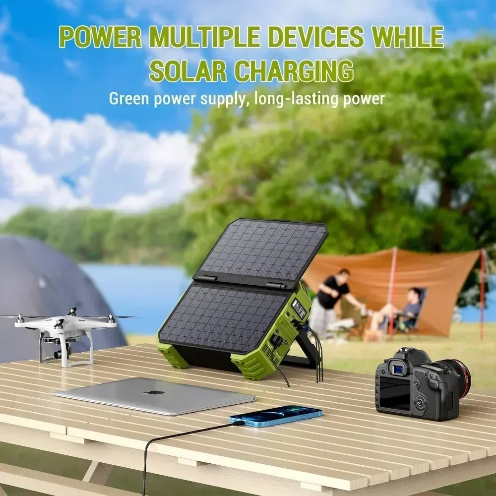Portable Power Station 614.4Wh LiFePO4 Battery with 110V/600W(Peak 1200W) Pure Sine Wave AC Outlet for Outdoor Camping