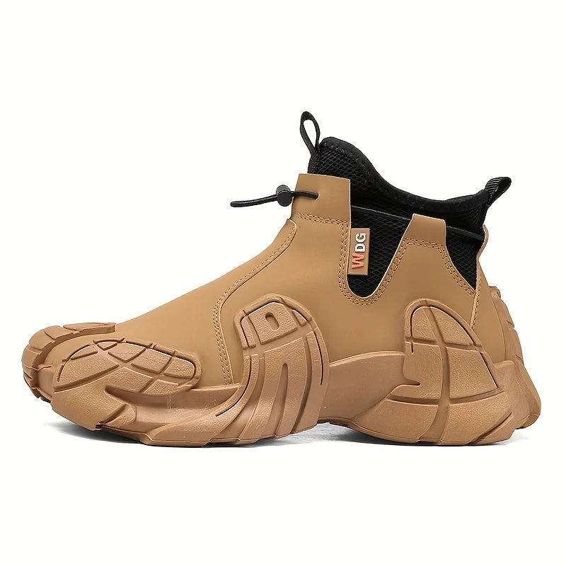 Boots - Anti Slip Waterproof - High Top Mid Calf Silhouette | KIMLUD
