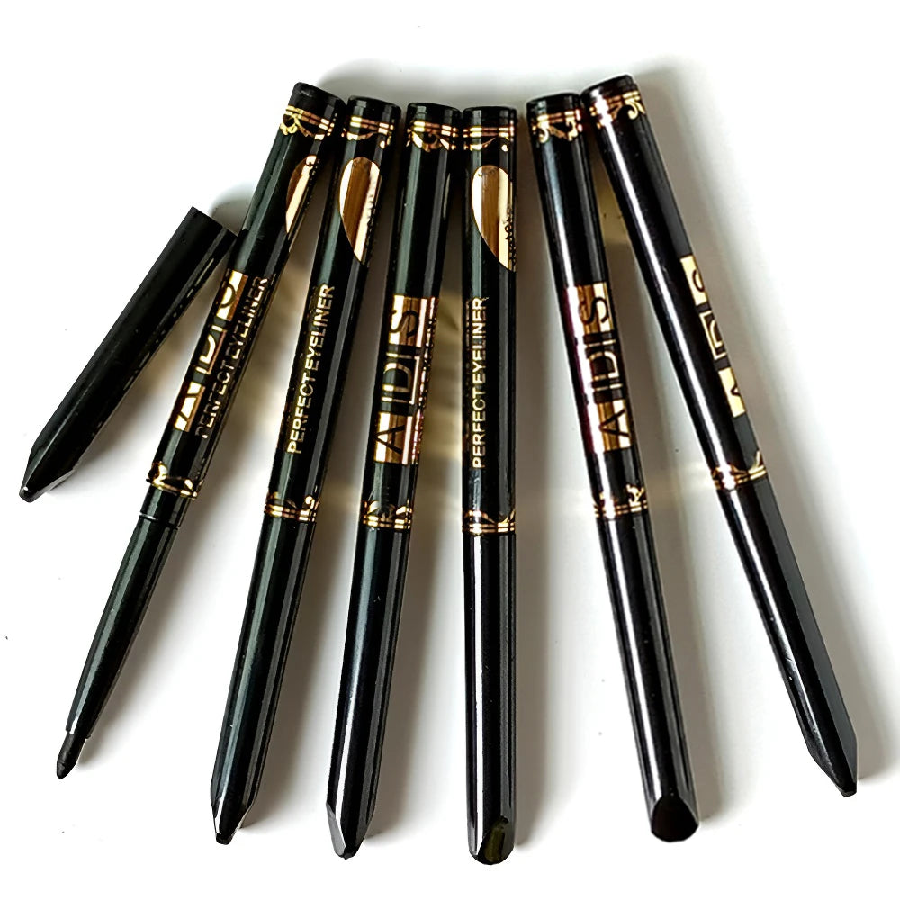 Eyeliner Pencil – 2 Pack Waterproof – Dual-Ended – Matte Black | KIMLUD