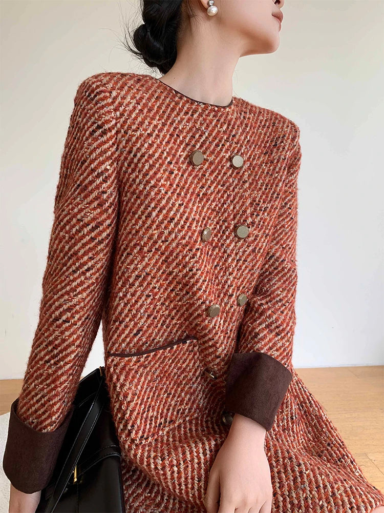 Dresses – Autumn Winter Socialite Style – Polyester – Loose Fit | KIMLUD