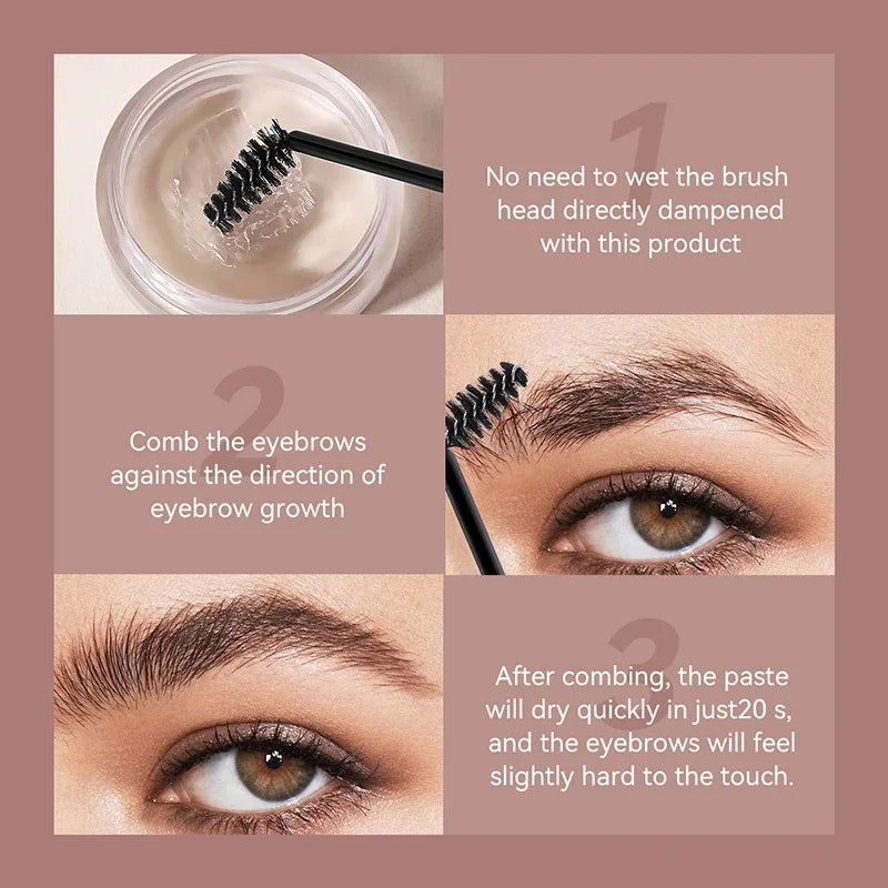 1pcs 3D Eyebrow Styling Cream Makeup Long Lasting Natural Quick-drying Wild Brow Pomade Setting Gel Wax Eyebrow Cosmetics