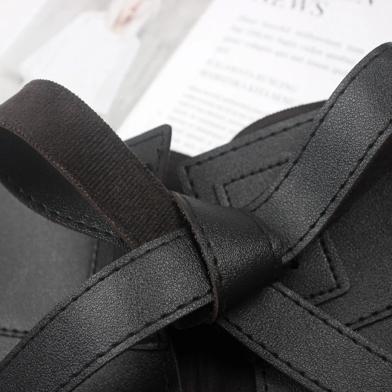 Belt – Knot Wide Waistband Lace Up Bowknot – PU | KIMLUD