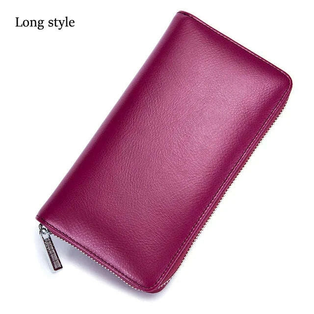 KIMLUD, Women Wallets Long Genuine Leather Purses RFID Anti Theft Money Bag For Women Phone Purse Large Capacity Card Holders Carteras, KIMLUD Womens Clothes
