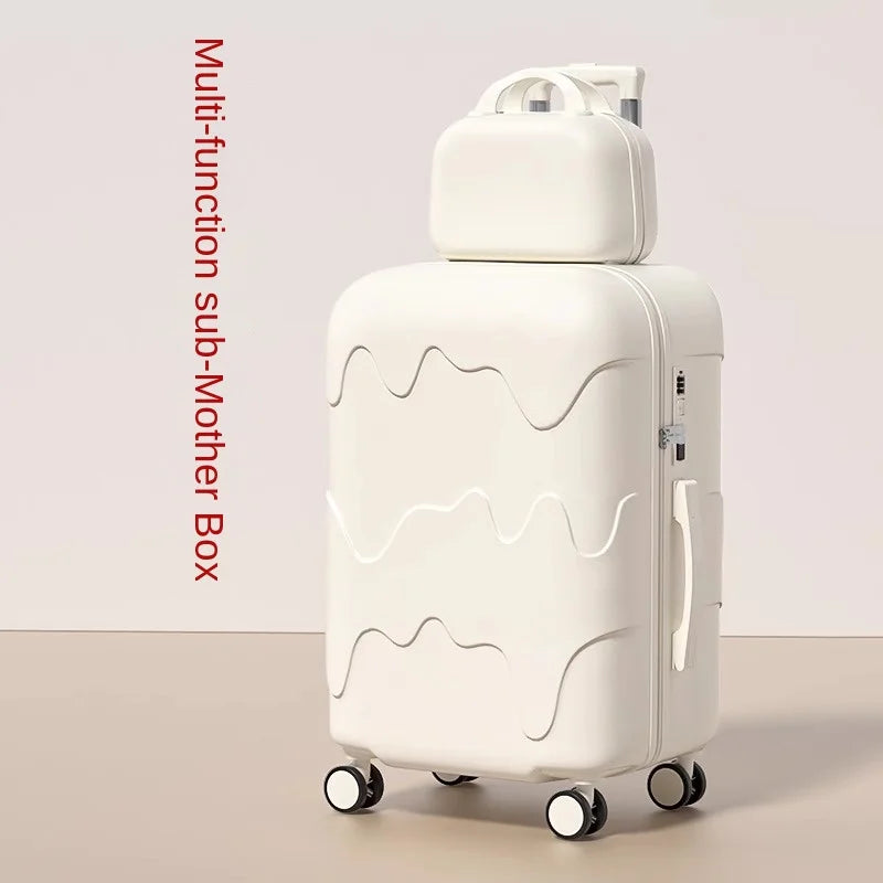 Luggage Set 28 inch Large Capacity Suitcase Trolley Case 20/22/24/26 inch Travel Suitcase USB Port Boarding Box Cosmetic Case