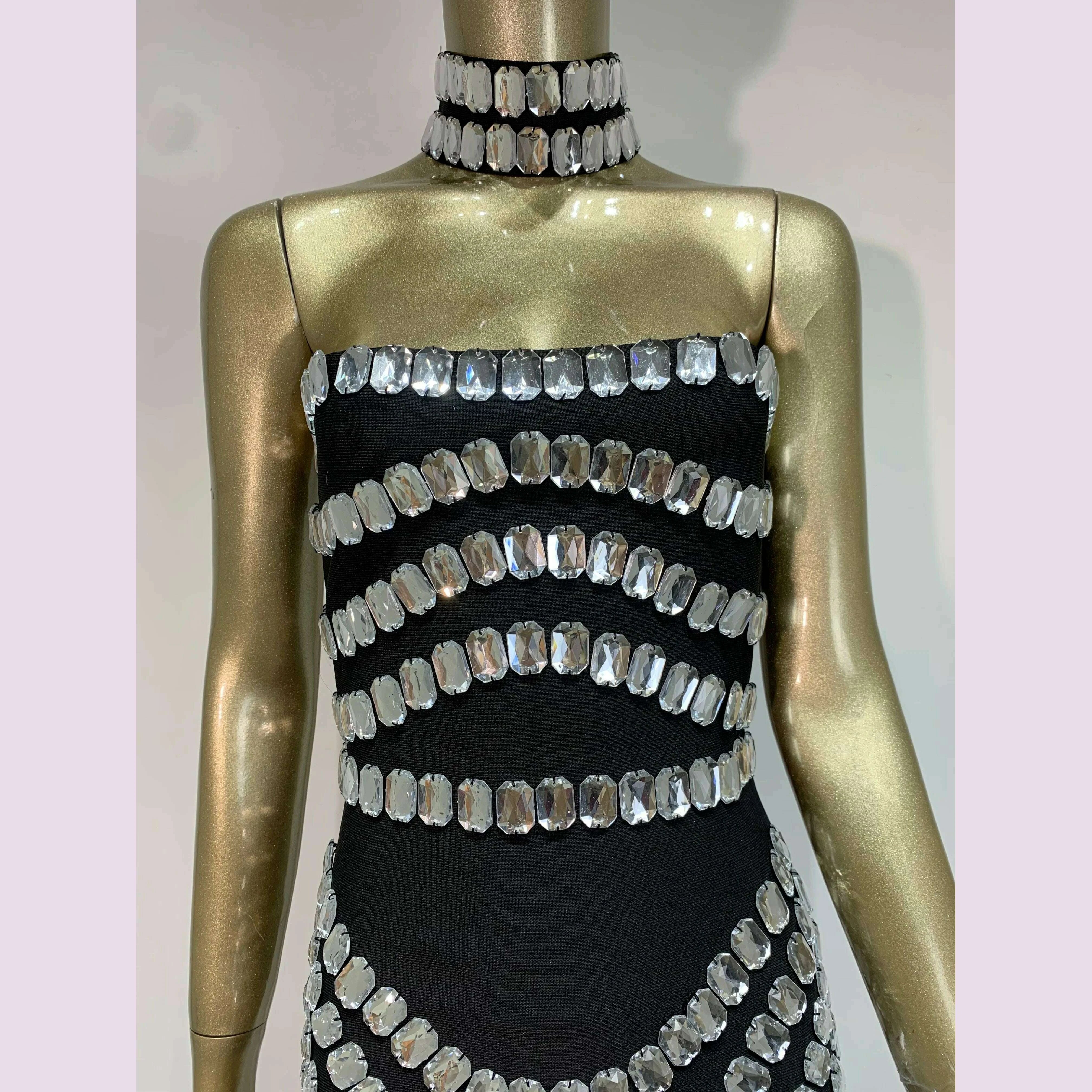 brand-new-ins-2025-women-black-strapless-crystal-bandage-bodycon-dress-designer-collar-elegant-mini-evening-party-dress-vestido-kimlud-kimlud-33913173