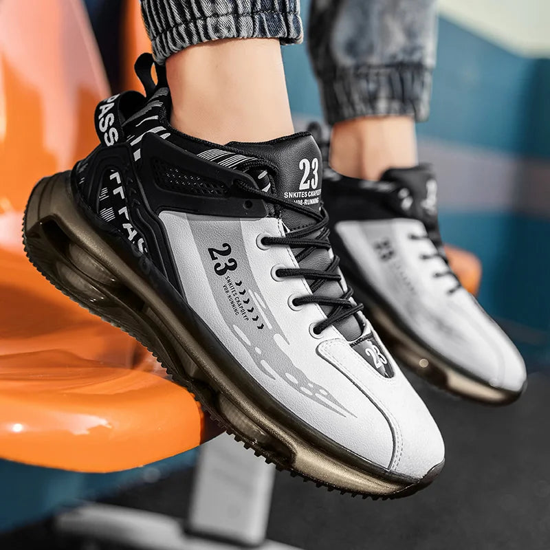 New Mens Sneakers Breathable Versatile Sport Casual Shoes Comfy Non Slip Durable Shoes Outdoor Activities High Top Running Shoe