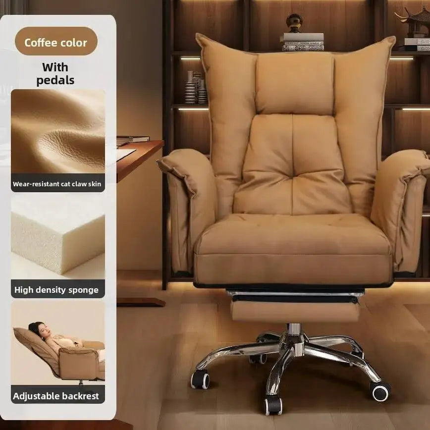 KIMLUD, Boss Chair, Home, Computer Chair, Sofa, Comfortable, Sedentary Office Chair, Reclining, Study Desk, Bedroom, Living Room, KIMLUD Womens Clothes