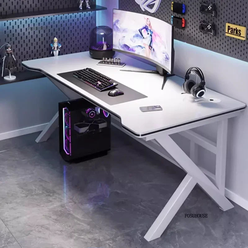 Modern Wooden Computer Desk L-Shaped — Black | KIMLUD
