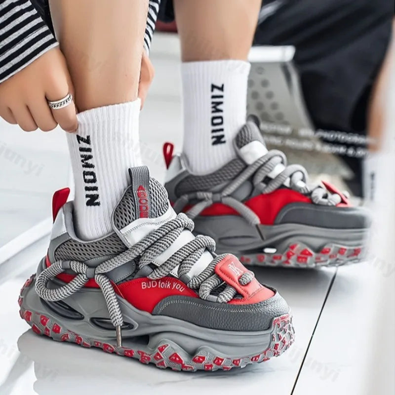 Fashion Trend Casual Low Top Non Slip Sport Shoes for Men 2025 Autumn New Mesh Breathable  Comfortable Versatile Chunky sneakers