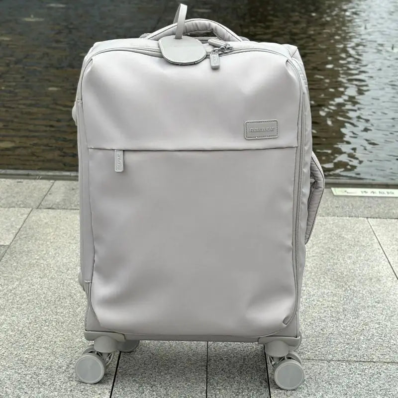 Superlight Ox Cloth Bagging Car 20inch Che-in Baggage Silent Universal Wheel Lightweight Travelling Suitcase for Men An...