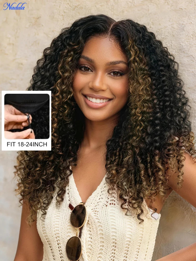 Lace Front Wig – Glueless – Remy Human Hair – Chestnut Brown Ombre | KIMLUD