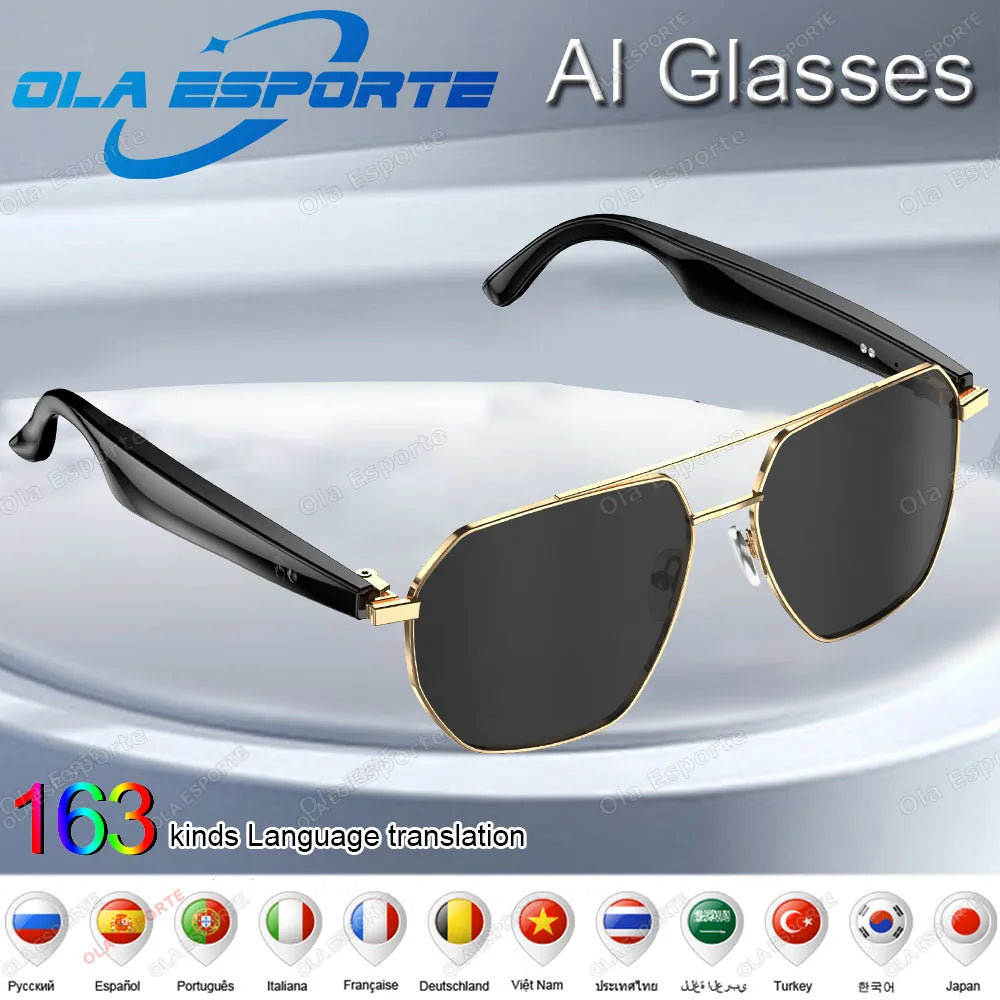 For Xiaomi Smart Glasses AI Intelligent Translation Wireless Bluetooth Real-time Simultaneous Interpretation Headset Sunglasses