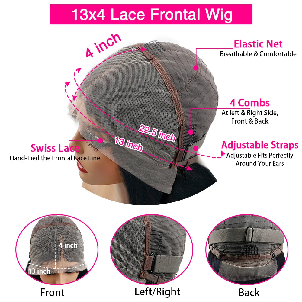 HD Lace Front Wig Body Wave 46in 200 Density — Chocolate Brown | KIMLUD
