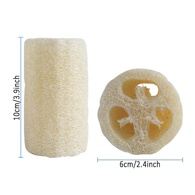 4Pcs/pack Organic Loofahs Loofah Spa Exfoliating Scrubber natural Luffa Body Wash Sponge Remove Dead Skin Made Soap 4 Inch