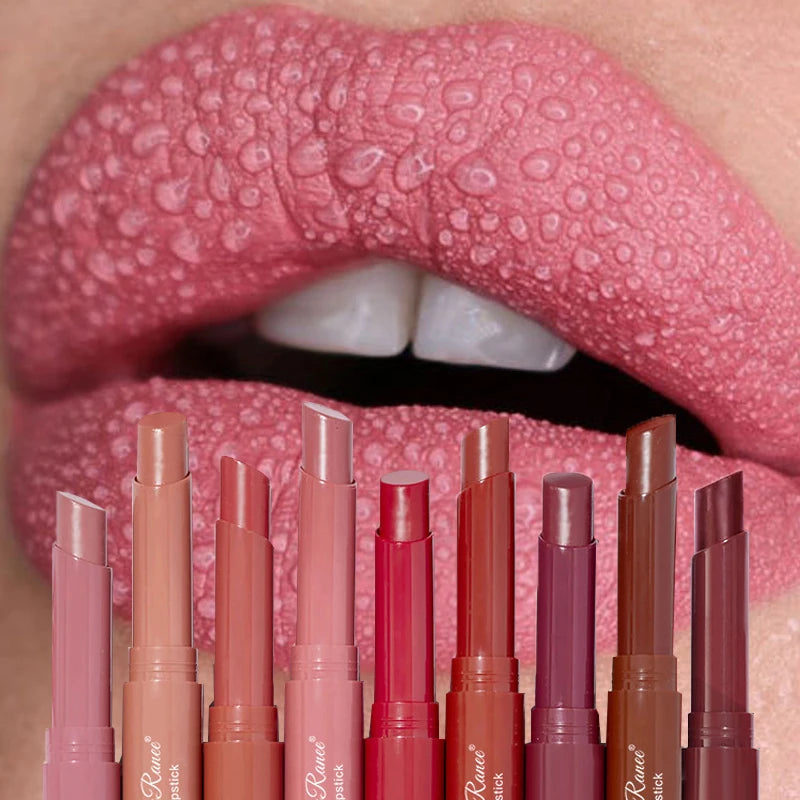 Nude Matte Lipstick Waterproof Nude Pink Lip Sticks Not Fading Sexy Red Velvet Lipsticks for Women Make Up Lasting Lip Cosmetics