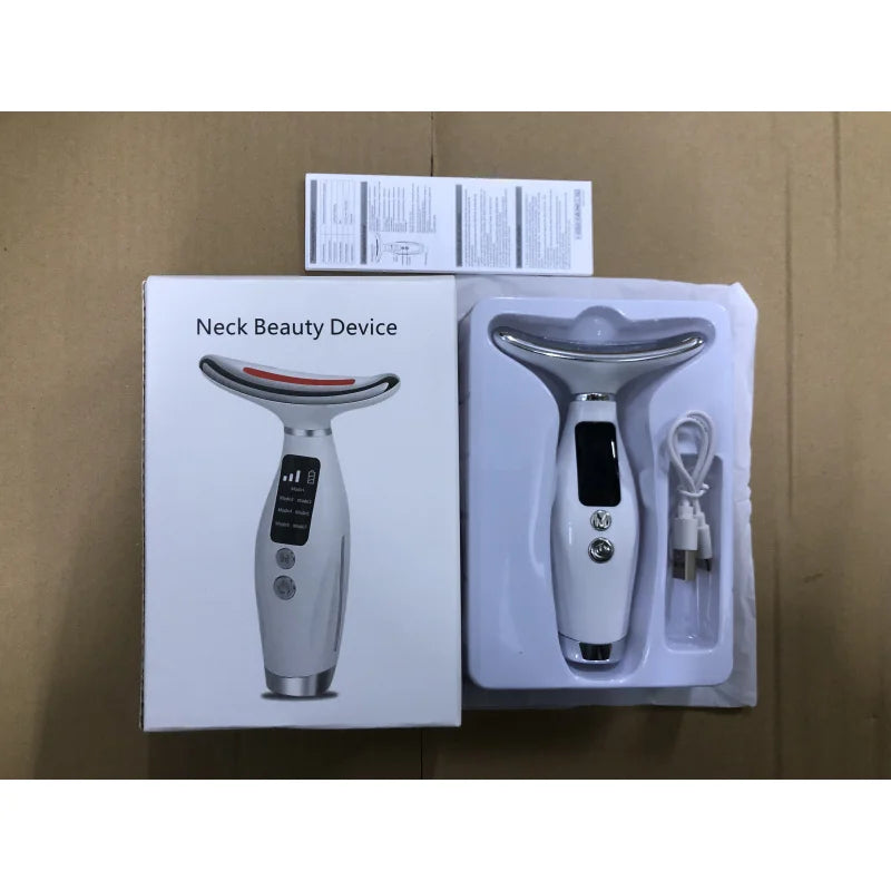 KIMLUD, Portable 7 Colors LED Light Therapy Face Neck Massager 3 Gears Adjustable Gentle Vibration Anti Wrinkle Skin Tightening Lifting, KIMLUD Womens Clothes