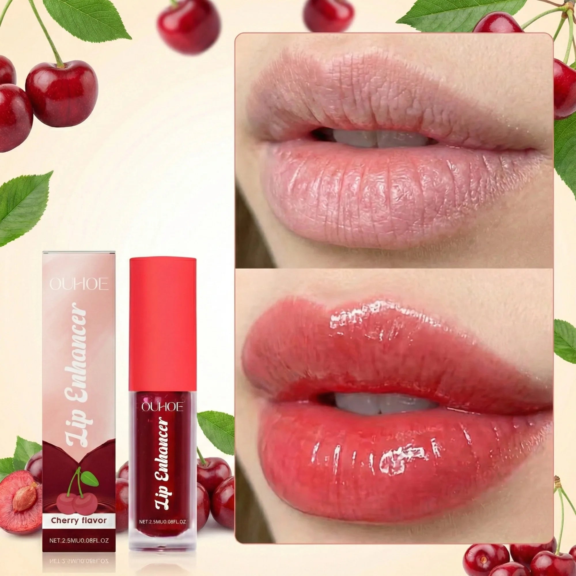 Hyaluronic Lip Plumping Serum Silk Finish — Cherry Red | KIMLUD