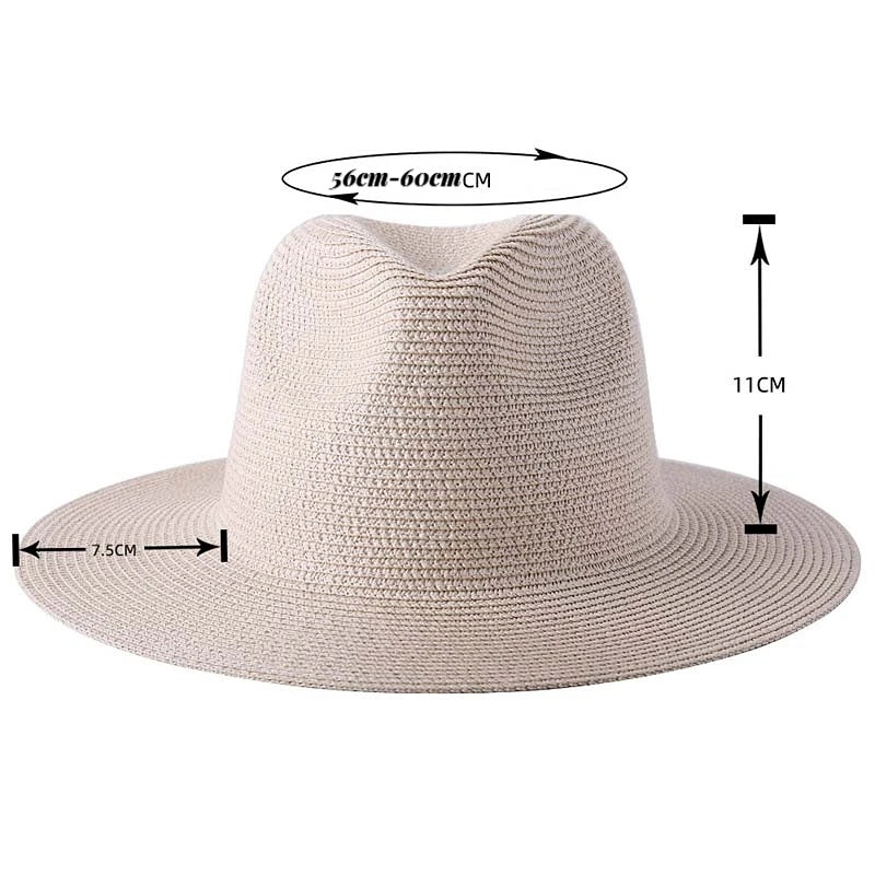 Panama Straw Wide Brim Elegant Hat — Natural | KIMLUD