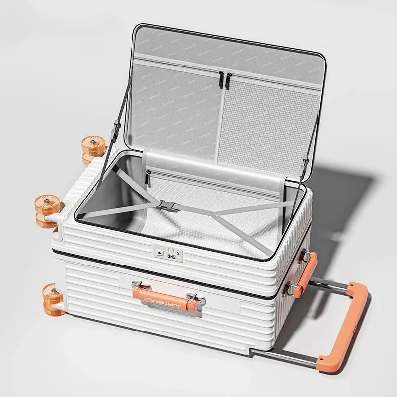20 24 28 Inch Side Opening Expandable Luggage Rolling Carry on Trolley Suitcase on Wheels