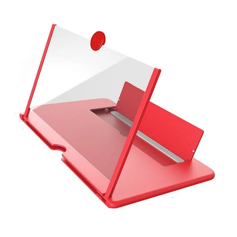 Pull-Out Phone Screen Amplifier 10 12 Inch 3D HD Video Magnifier with Anti-Blue Light Foldable Lazy Stand for All Smartphones