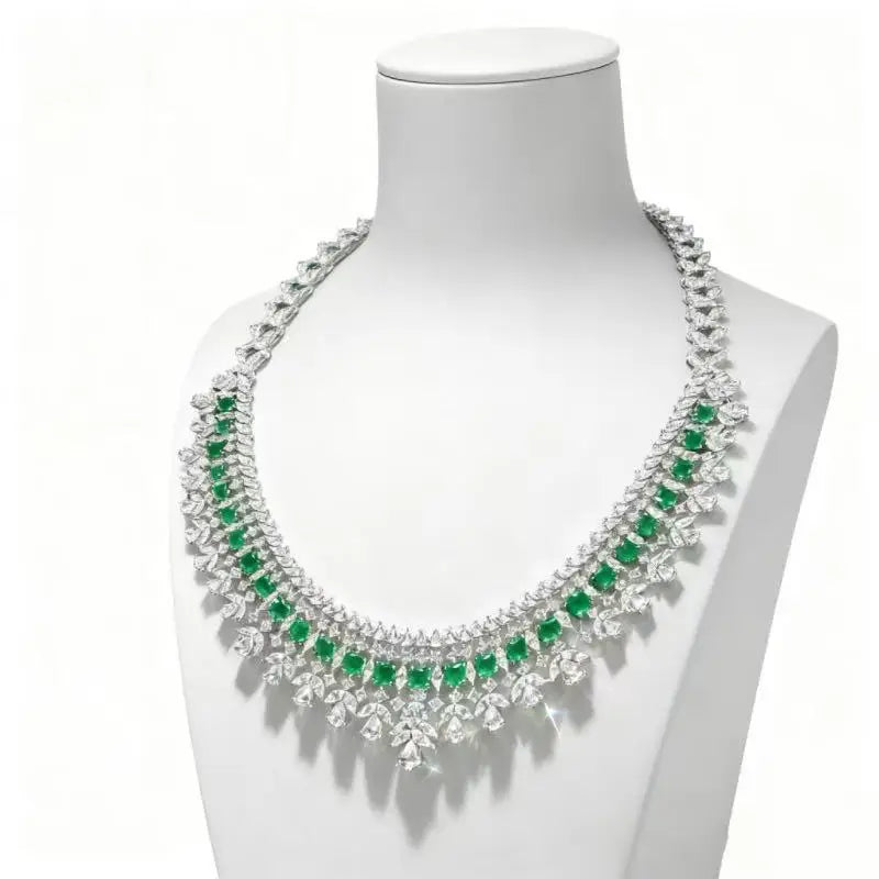 Necklace – Zircon Stone Accent – Sterling Silver | KIMLUD