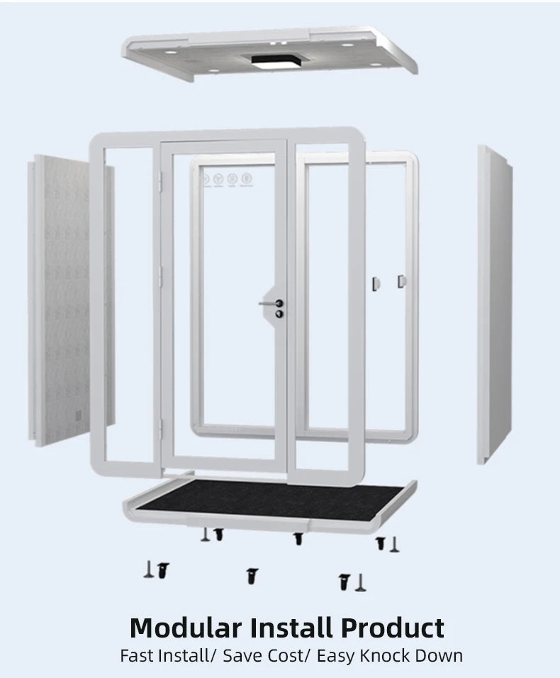 Sound Insulation Silent Booth – Detachable – Aluminum Frame | KIMLUD
