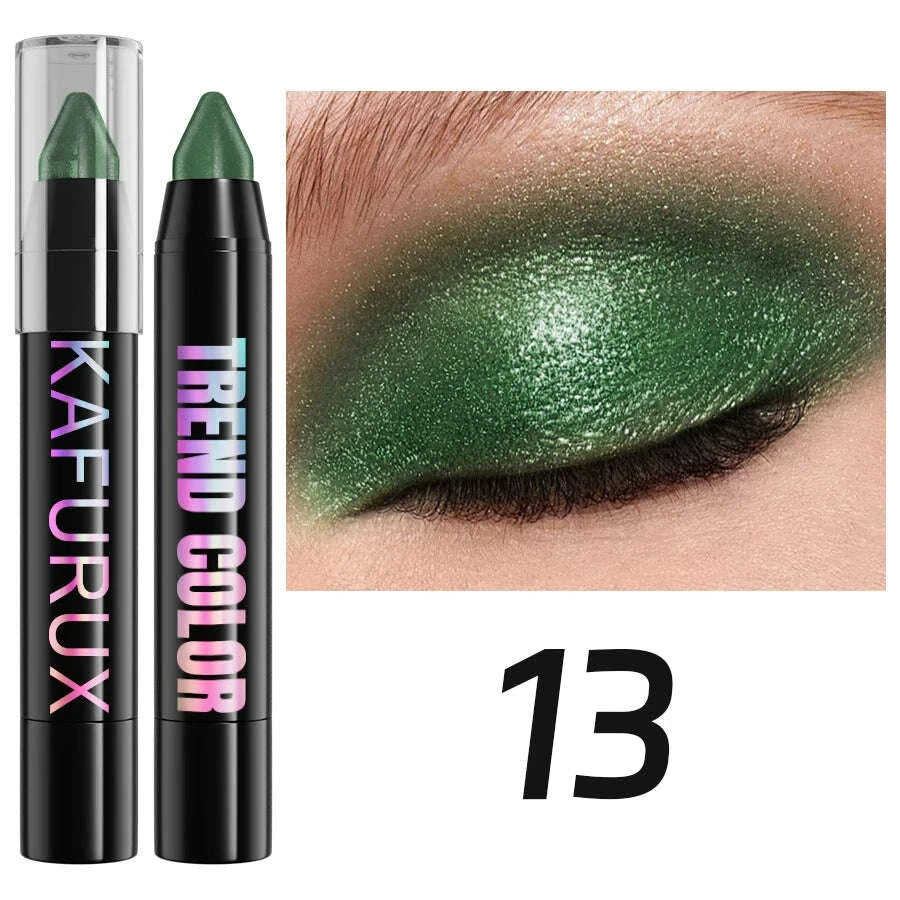 19-color-1pcs-smoky-dark-green-eyeshadow-pen-stick-waterproof-metallic-glitter-eye-shadow-highlighter-pencil-makeup-tool-cosmetkimludkimlud-35575081