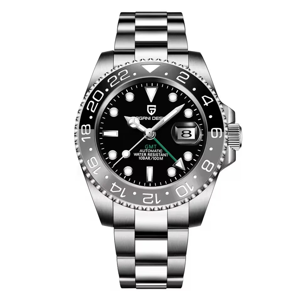 PAGANI DESIGN V3 New 40MM GMT WATCH Luxury Men Watch Ceramic bezel 100M Waterproof Luminous Sapphire Glass Men Mechanical Watch