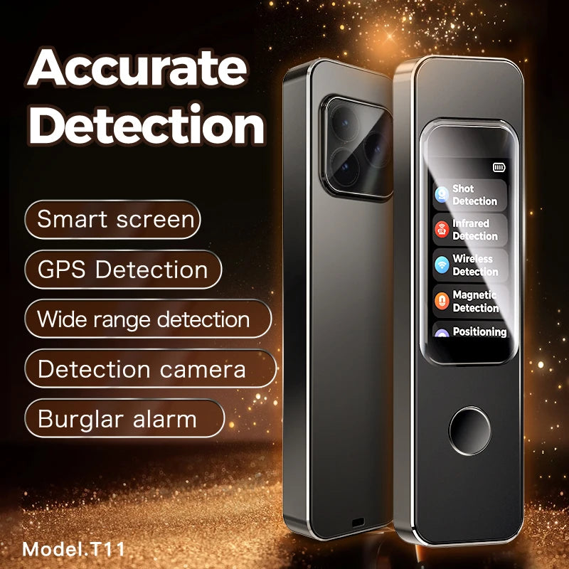 Hidden Camera Detector 1.9 Inch Touch Screen — Black | KIMLUD