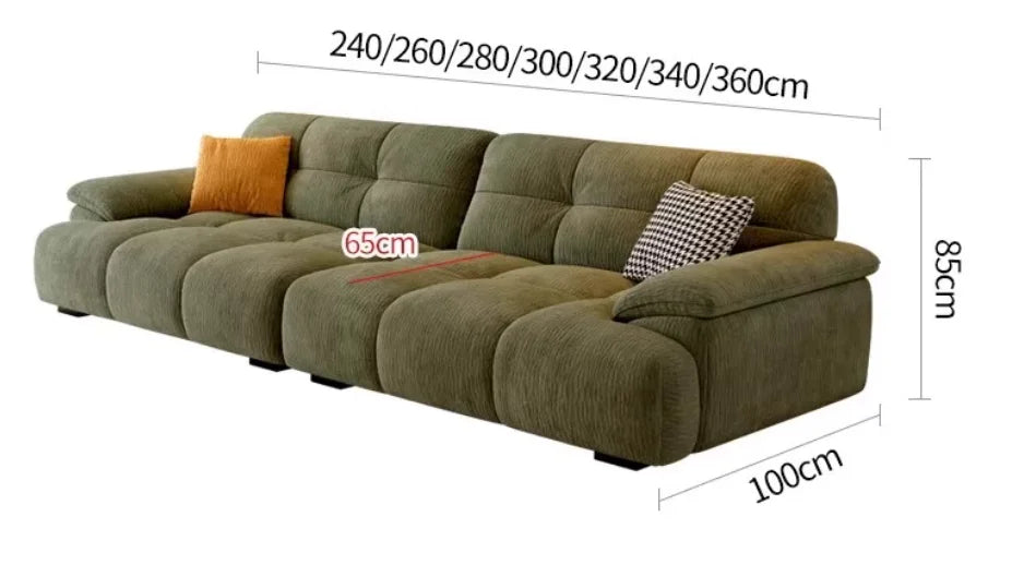 Nordic Modern Memory Foam Sofa — Olive Green | KIMLUD