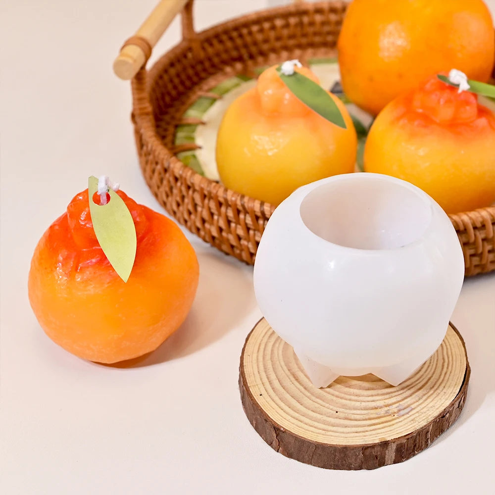 KIMLUD, S0164 Creative 3D Orange Silicone Candle Mold Simulated Fruit Moldes Para Velas for  Aromatherapy Candle Making, KIMLUD Womens Clothes