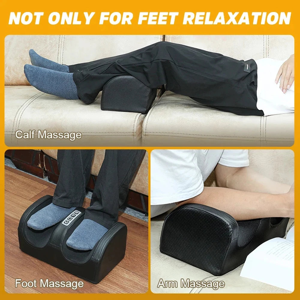 Shiatsu Foot Massager With Heated Rollers — Deep Burgundy | KIMLUD