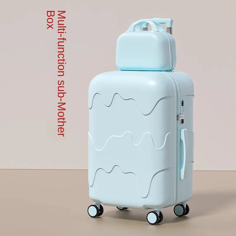 Luggage Set 28 inch Large Capacity Suitcase Trolley Case 20/22/24/26 inch Travel Suitcase USB Port Boarding Box Cosmetic Case