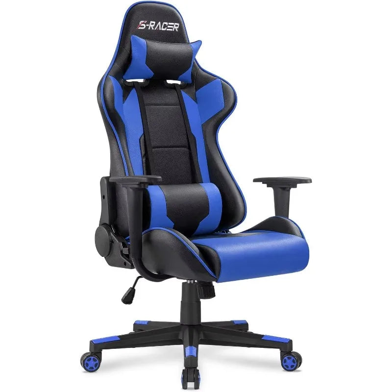 Computer Racing Swivel Leather Office Chair Gaming Modern Leather Reclining Chair Ergonomic PC Computer Gaming Chair
