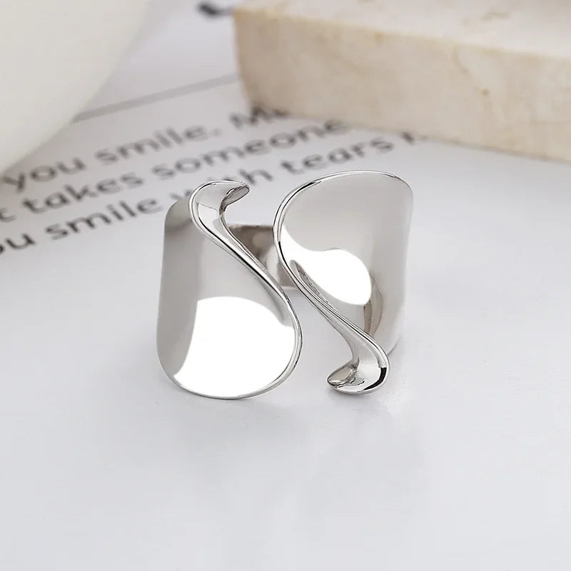 Sterling Silver Open Ring Minimalist — Silver | KIMLUD