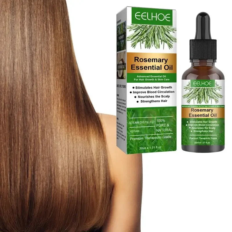 Rosemary Essential Oil Hair Growth Oil Nourishes Scalp For Healthy Shine — Green | KIMLUD