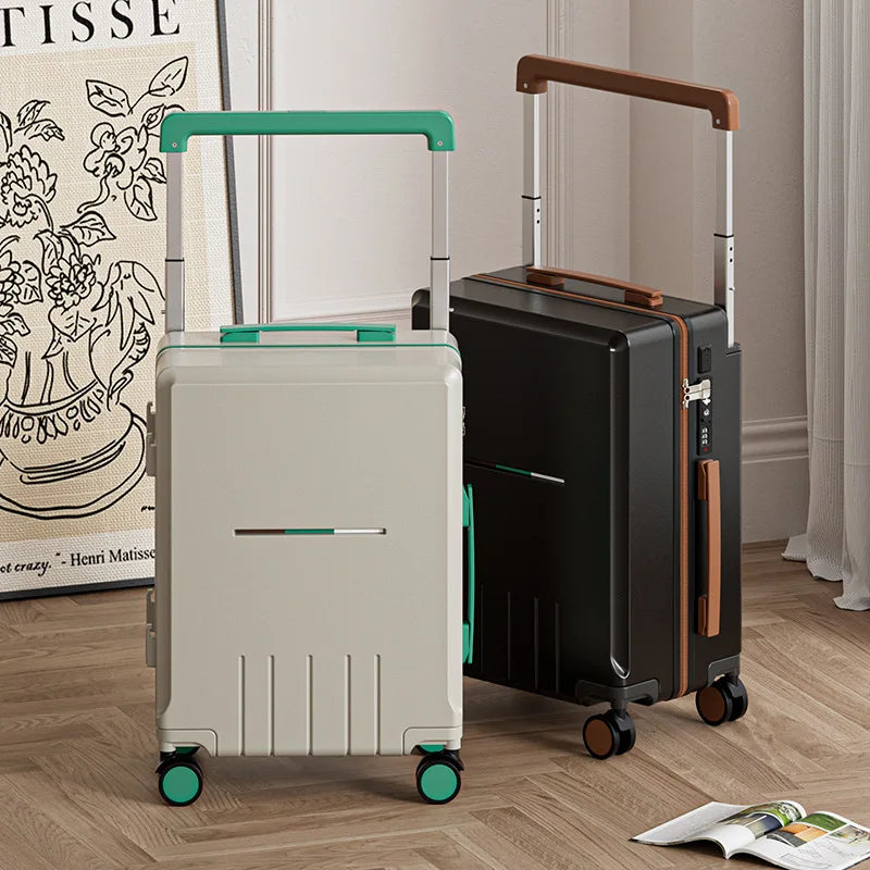 Luggage Sets English Multifunctional Wide Tie Rod Suitcase 20 Inches Fashionable and Lightweight Universal Wheel Suitcase